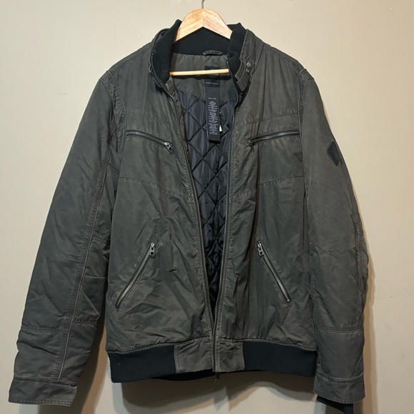 HARLEY-DAVIDSON Quilted Full Zip Cotton Blend Motorcycle Bomber Jacket - Picture 4 of 11